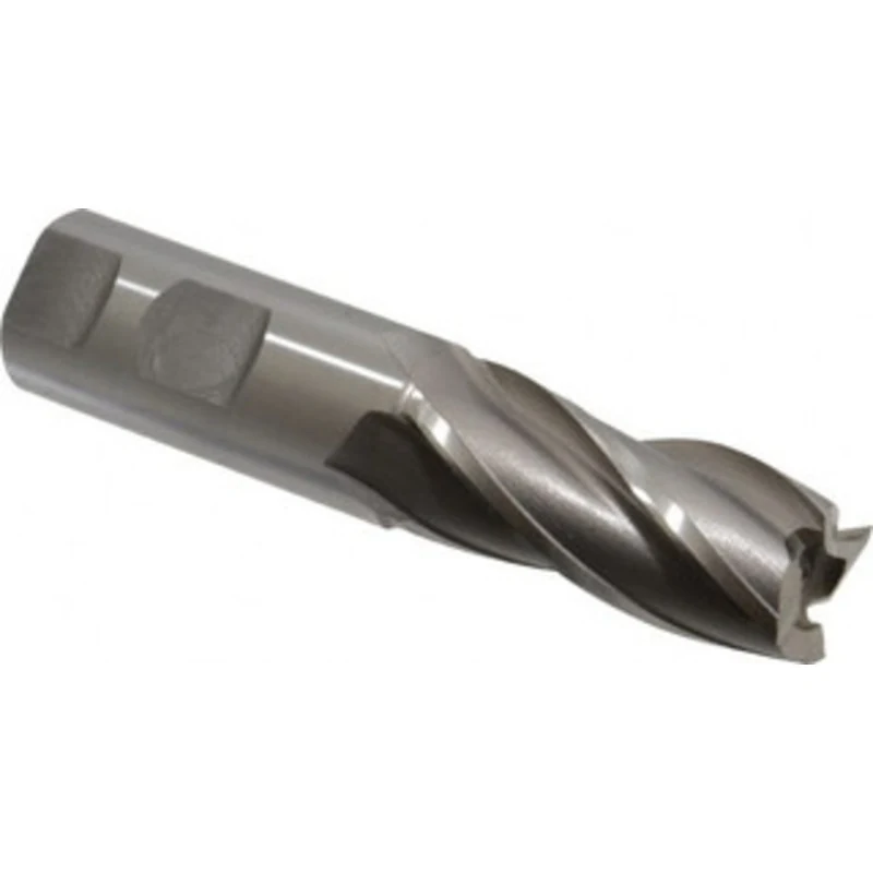 OSG 24mm, 2 LOC, 1 Shank Diam, 4-1/2 OAL, 4 Flute, Cobalt Square End Mill Single End, Uncoated, Spiral Flute, 30 Heli...